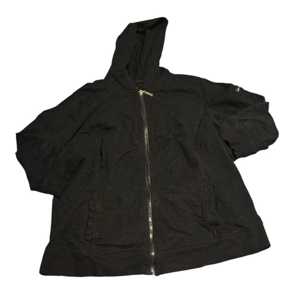 Style & Co. Sport 1X Black Long Sleeve Full Zip Jacket - Picture 1 of 8